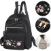 Womens Fashion Oxford Cloth Double Shoulder Bag With Embroidery And Adjustable Crossbody Strap 250514l_voghion.com