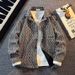 Men's Retro Chic Tweed Jacket - Loose Fit Casual Blazer With Houndstooth Pattern For Spring & Autumn_voghion.com