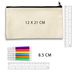 Amazon canvas solid color pencil case set DIY empty children graffiti watercolor template watercolor pen cotton storage bag_voghion.com