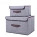 Imitation Linen Fabric Storage Box Foldable Clothing Sundries Portable Dust-proof Storage Box With Lid Folding Storage Box Wholesale_voghion.com