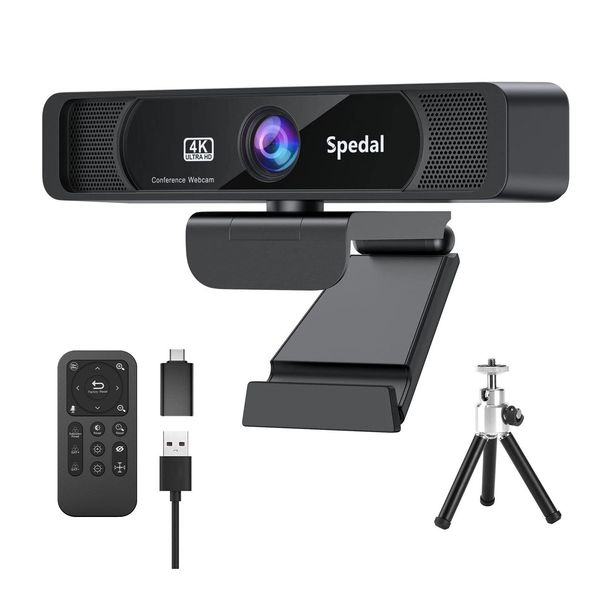 Webcam 931 HD 4K 30 ips grand angle 120° avec microphone, télécommande, streaming, conférence PC, Windows Linux_voghion.com