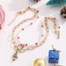 Set di collane natalizie a strati placcate in oro per donna, catena di perline con ghirlanda e ciondolo ad albero, gioielli per feste di Natale_voghion.com