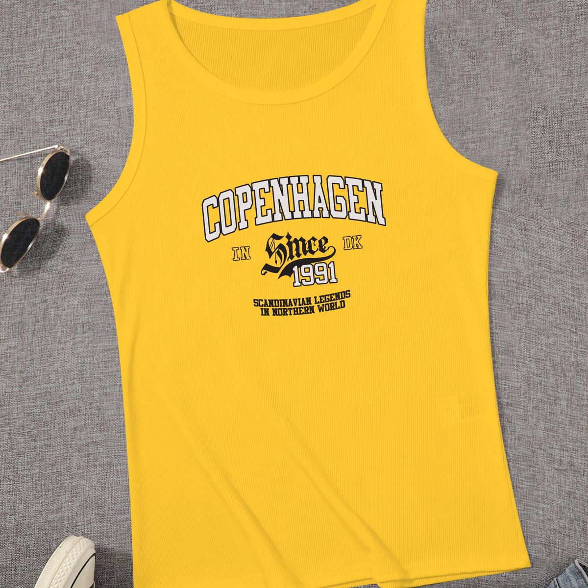 Soft and Breathable Women's Solid Color Racerback Tank Top for Yoga, Pilates & Casual Wear - Gray_voghion.com