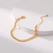 French Flat Metal Copper Chain Color Retaining Simple Plated With Gold Neutral Style Fashion OL Bracelet_voghion.com