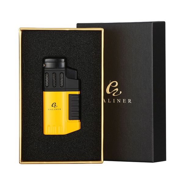 Accendino professionale per sigari GALINER con set di taglierina a punzone, nuovi accessori per la casa, coltello, tagliasigari, accendino a torcia di lusso_voghion.com