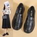 Top Layer Loafers 2024 Britischer Stil Kleine Leder Vielseitige Weiche Sohle Einzelne Schuhe Für Frauen Echtes Rindsleder_voghion.com