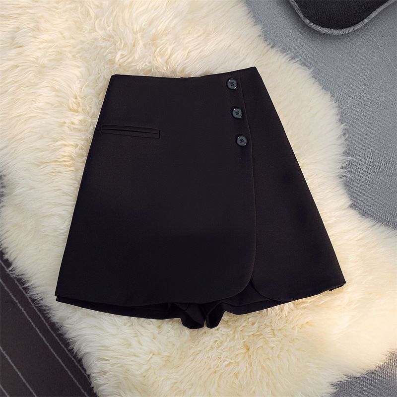 Grijze leggingrok voor dames 2025 lente zomer veelzijdige casual pak shorts hoge taille afslankende bovenkleding A-lijn_voghion.com