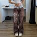 2024 Trendy bedruckte neue lockere Jeans mit weitem Bein für Damen_voghion.com