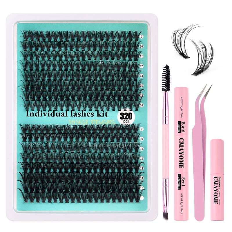 European And American 9-16mm D Curved False Set Large Capacity Dense Single Cluster DIY Eyelashes_voghion.com