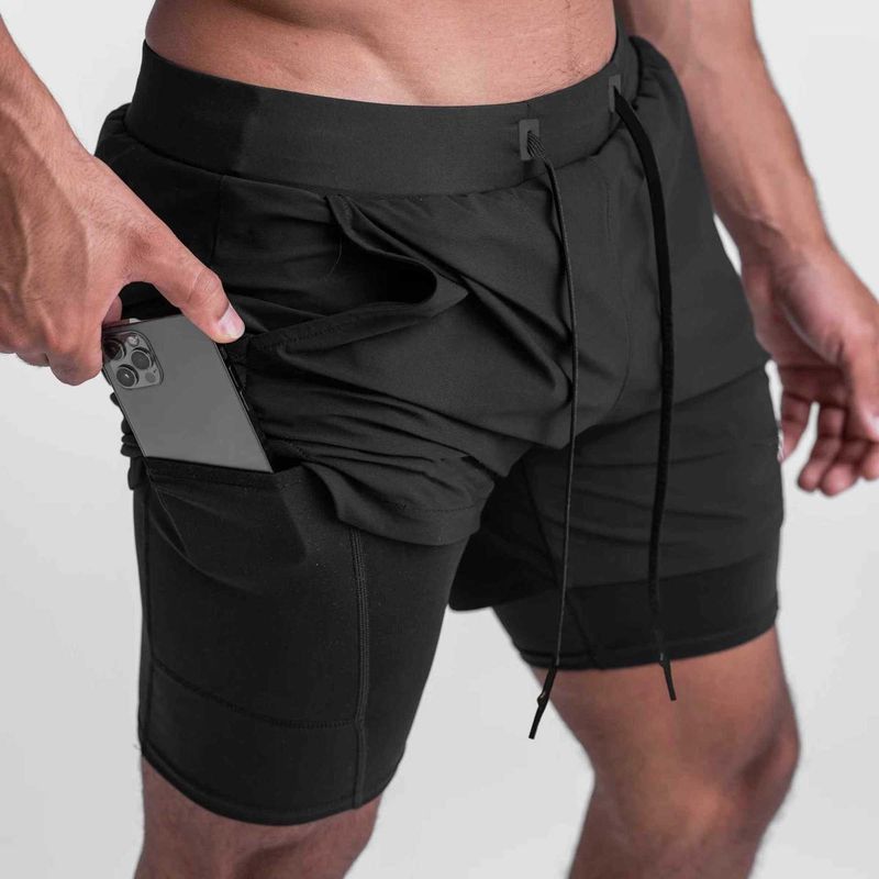 Men's Muscle Fit Workout Shorts - Quick-Dry & Breathable 5-Inch Training Shorts For Running Gym & Crossfit (Double-Layer Design Athletic Shorts)​​_voghion.com
