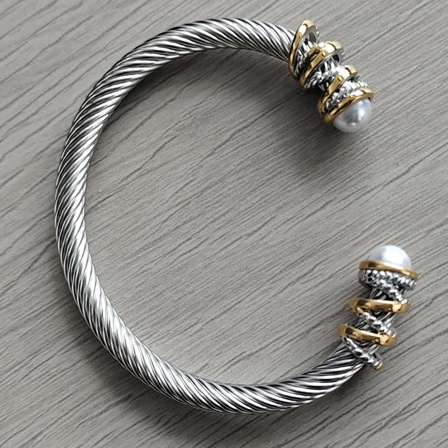 Hot Selling Stainless Steel Cable Wire Rope Men's And Women's Bracelets_voghion.com