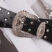 2020 new dark style double row rivet PU belt belt is trendy and cool_voghion.com