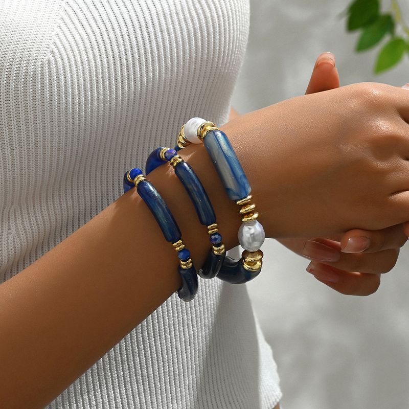 New minimalist resin with multi-layer bead design, niche and versatile bracelet for women's bracelets_voghion.com