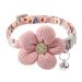 Haustierhalsband mit Blumen und Strasssteinen, abnehmbarer Glockenblumenanhänger, Katzenfliege-Accessoire, verstellbarer Halsring_voghion.com