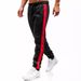 Herren-Trainingshose aus Samt – Slim Fit mit Seitenstreifen (Dunkelgrau/Schwarz/Rot/Weiß, S-3XL)_voghion.com