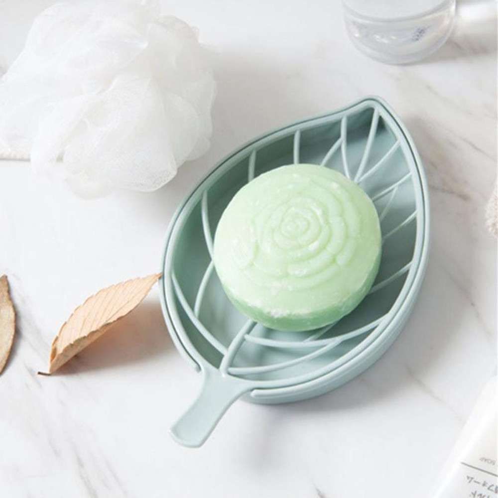 11-teiliges Set Seifenhalter in Blattform, Badezimmer-Aufbewahrungsbehälter, Duschbox, Ablageschale_voghion.com