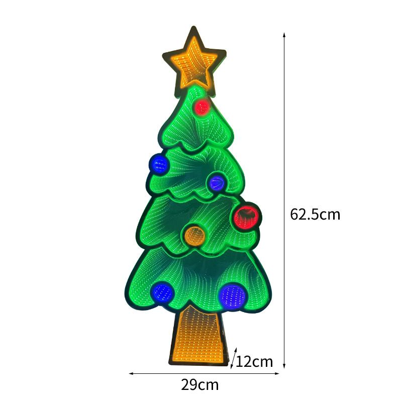 LED Acrylic Christmas Atmosphere Colorful Tunnel Indoor Window Decoration Thousand Layer Abyss Light_voghion.com