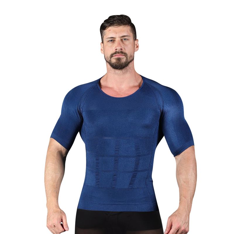 Men's Body Shaping Short Sleeve Corset Abdominal Men's Body Shaping Clothes Sports Elastic Men's Body Shaping Clothes Short Sleeve Vest Wholesale_voghion.com