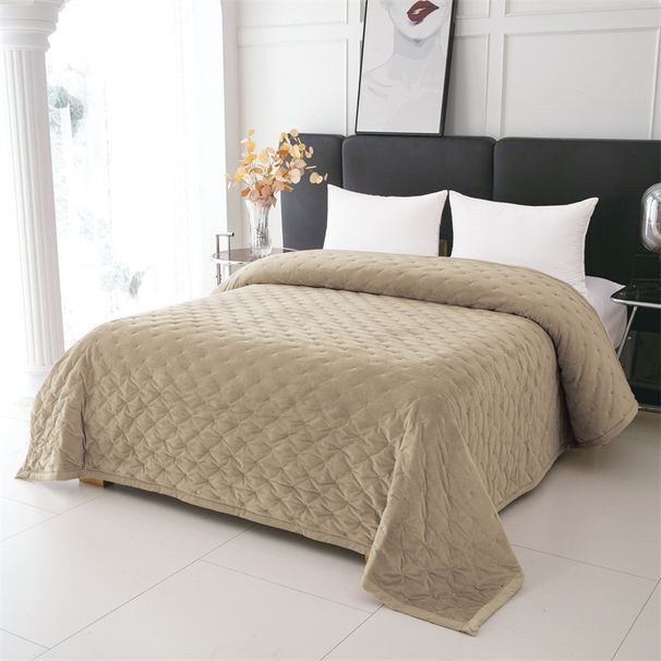 Set copriletto trapuntato - Collezione di biancheria da letto di lusso lavabile e spazzolata in tinta unita_voghion.com