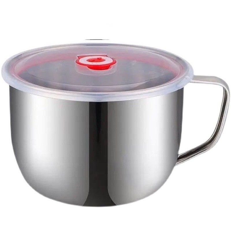 Stainless Steel Student Thickened Fast Food Lunch Box With Lid Household Instant Noodle Cup Soup Bowl Set Large Capacity_voghion.com