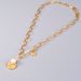 L51 Pearl Gold Little Bee Thick Chain Necklace For Women With Short Design Sense, Korean Version Trendy And Cool,_voghion.com