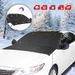 Car snow shield with ears Oxford cloth car snow shield with rearview mirror cover black glue winter snow shield car_voghion.com