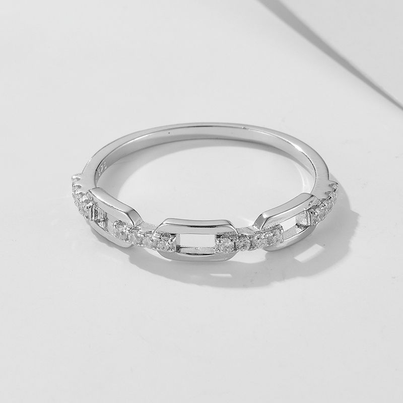 Damenschmuck Nischenpersönlichkeitskette Retro-Ring Weiblich S925 Sterling Silber Mikro eingelegter Zirkon Modering Handschmuck_voghion.com