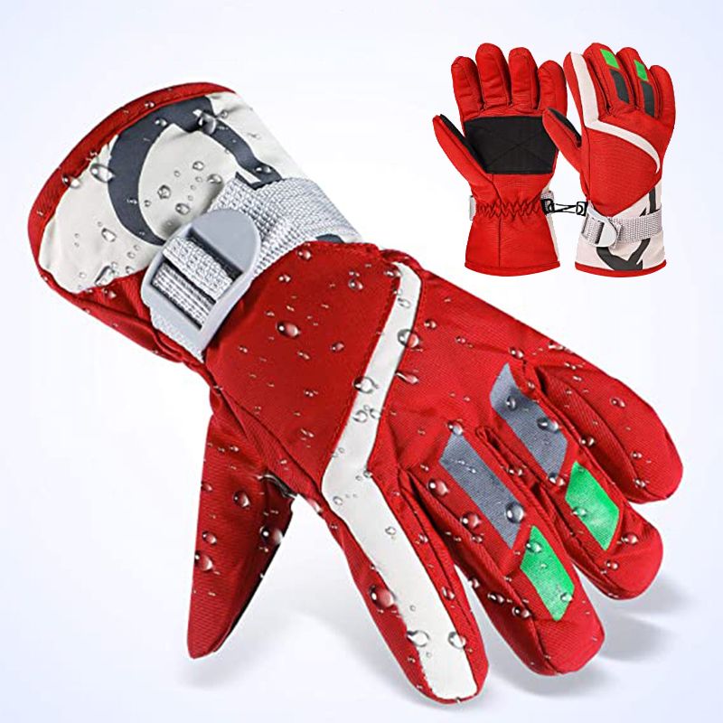 Kids Snow Gloves for Boys Girls Winter Waterproof Insulated Kids Ski Gloves Thickening Warm Windproof Outdoor Gloves 1 Pairs_voghion.com
