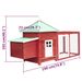 Chicken Coop with Nest Box Red 74.8"x28.3"x40.2" Solid Firwood_voghion.com