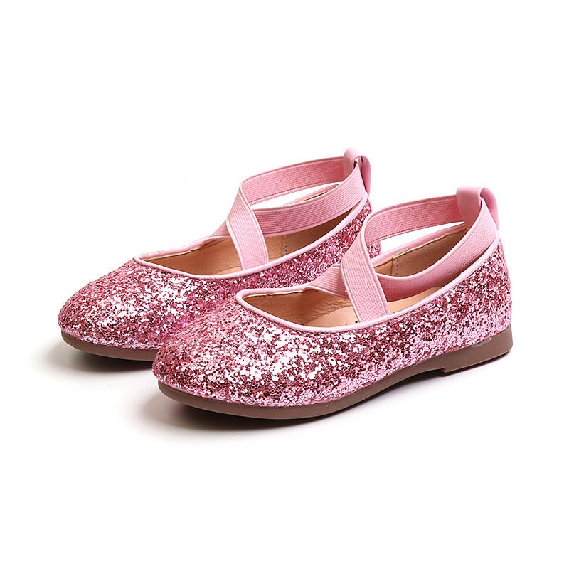 JGSHOWKITO – chaussures plates en cuir à paillettes brillantes pour filles, chaussures de princesse à paillettes pour grands enfants, nouvelle mode automne 2023_voghion.com