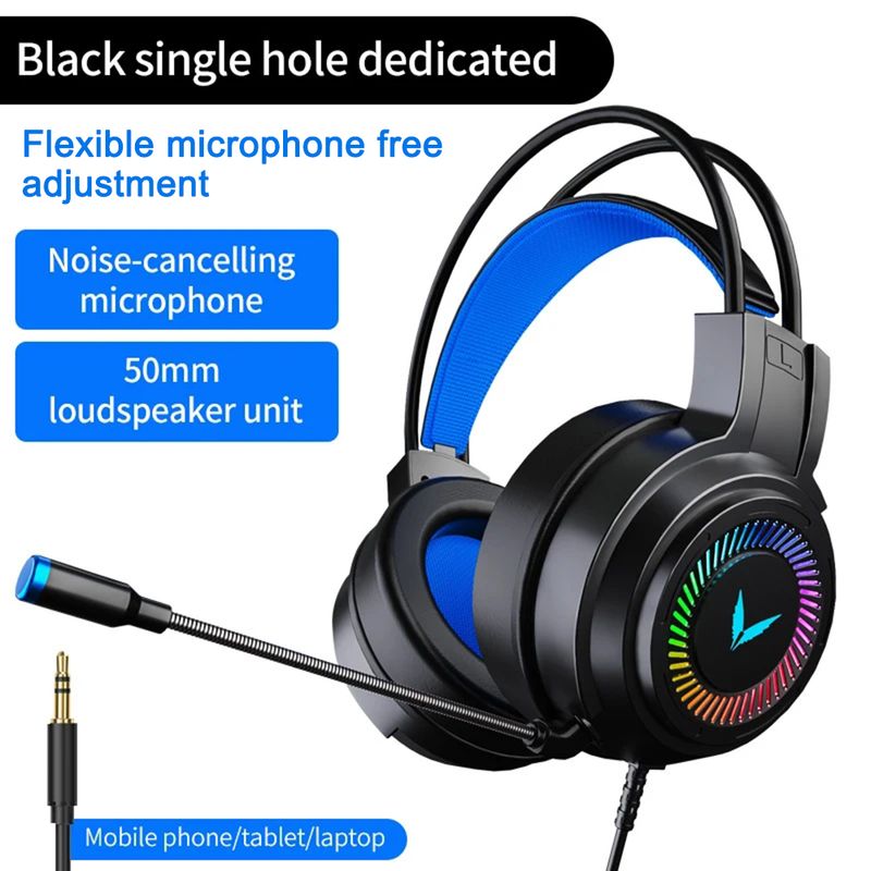 USB Gaming Headset 3.5mm Wired Headphones 7.1 Channel Stereo Surround Bass Earphone Helmet With Microphone For PC Laptop_voghion.com