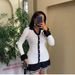 Women's Clothing Slim V Neck Long Sleeve Ruffle Knitted Elegant V-Neck Long Sleeve Ruffle Hem Knit Dress - Flowy & Feminine For Casual & Office Wear_voghion.com