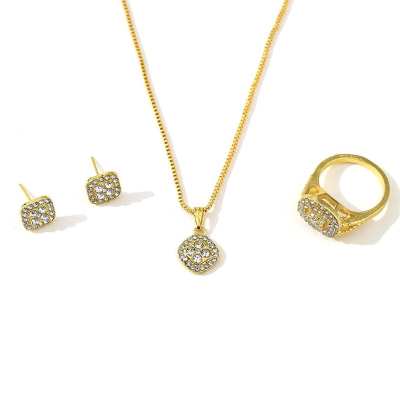 Women's Watches Diamond Set Women's Watch set Stylish simple style steel strap watch + 4-piece bracelet set_voghion.com