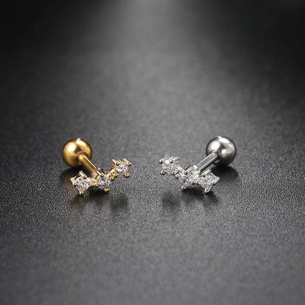 Unisex geometric piercing ear bone studs for women single titanium steel round ball screw twist ball ear studs earrings_voghion.com