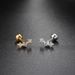 Unisex geometric piercing ear bone studs for women single titanium steel round ball screw twist ball ear studs earrings_voghion.com