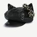 Niche Design Rivets Bow Newsboy Beret Women's Models Fall And Winter Y2K Cat Ears Octagonal Hat Trend 2025 New_voghion.com