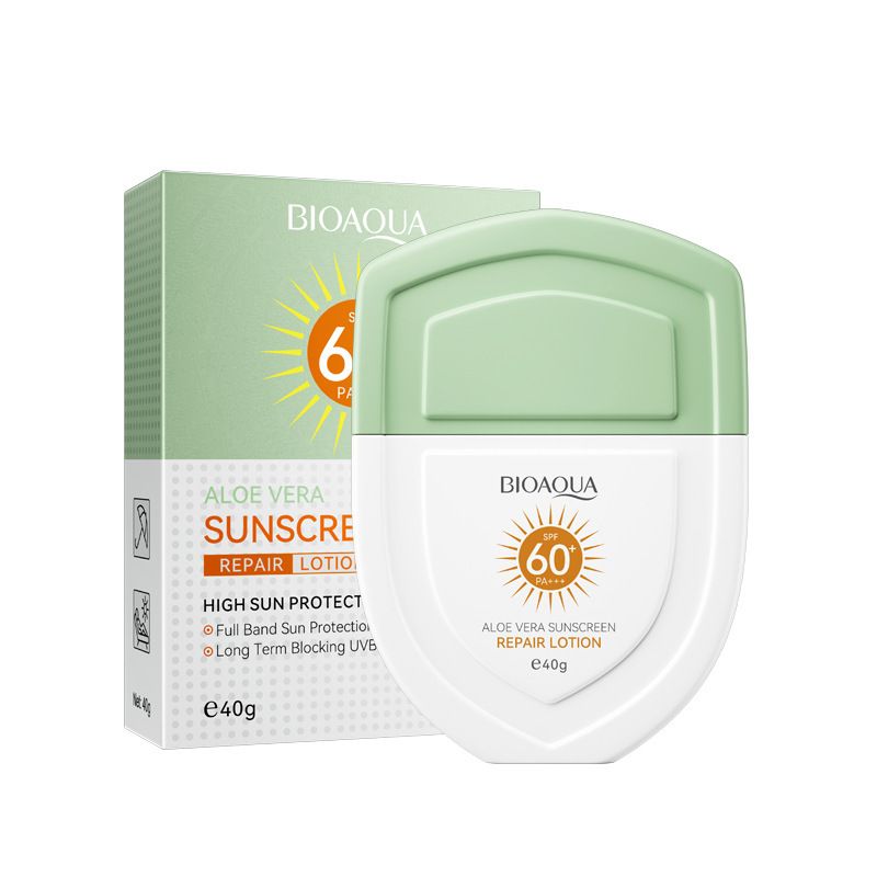 BIOAOUA Aloe Vera Repair Milk Isolation Sunscreen Cream UV Protection Refreshing and Non greasy_voghion.com