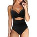 Maillot de bain une pièce sexy ajouré pour femme, push-up, grande et petite poitrine, amincissant, croisé devant, pour femmes_voghion.com