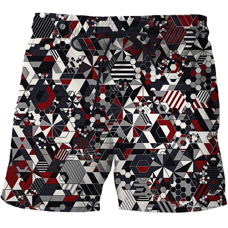 3d Summer New Quick-drying Beach Swimming Men's Hip-hop Shorts Beachwear_voghion.com