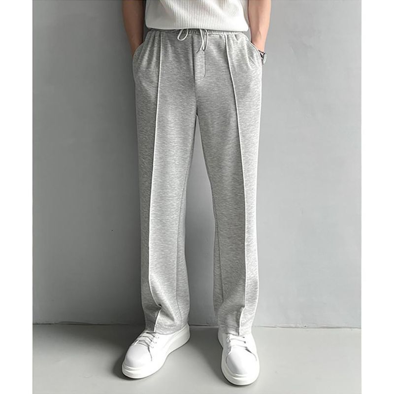 Pantaloni casual semplici da uomo, nuovi pantaloni da tuta larghi in pizzo, versatili, dritti e lunghi._voghion.com