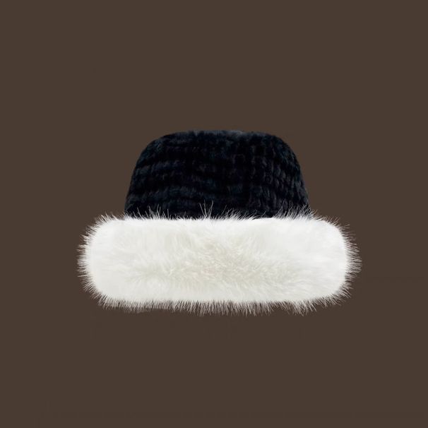 Otter rabbit grass fisherman women in autumn winter, keeping warm versatile. Mink fur ear protection basin hat for_voghion.com