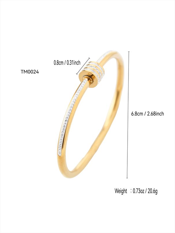 Aurora Atelier Elegant Temperament Zartes Edelstahlarmband mit Diamant-Vierblattkleeblatt, schmale Taille, hohles Vierblattkleeblatt-Armband für Damen_voghion.com