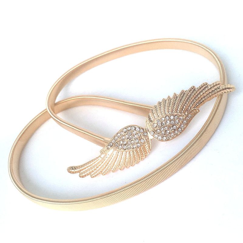 Sommerlicher Dekogürtel für Damen, Metallkette, dünner süßer Gürtel, elastischer Taillengürtel, Kleideraccessoire_voghion.com