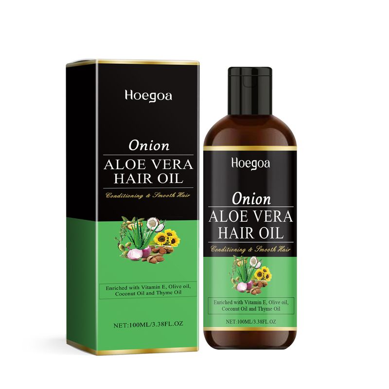 Zwiebel-Aloe-Vera-Haaröl, macht das Haar geschmeidig, pflegt und pflegt_voghion.com