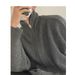 Men's Clothing Cardigan Sweater Jacket Men's Solid Color Sweater Trendy Design Sense Casual Collar Zipper Top_voghion.com