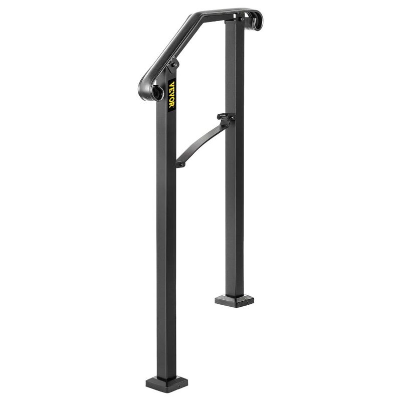 Handrail Arch#1 1 Black Steps Railing Railing Steps Iron Ible Fit Stair Handrails For Or Outdoor Porch 2 Outdoor Wrought Trans_voghion.com