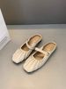 p5 Silver flat-bottomed Baotou half-slippers outside wear 2023 summer new mother Mary Jane Muller ladies sandals single shoes_voghion.com