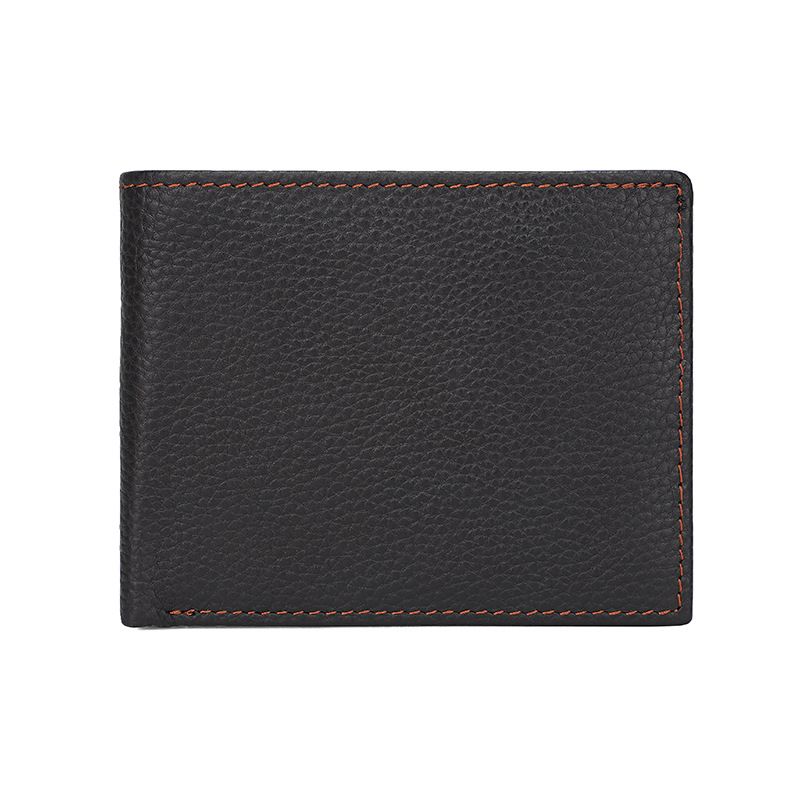 New Simple Retro Genuine Leather Wallet Multi Card Position Money Clip Horizontal Coin Pouch_voghion.com