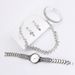 Neu Ohrringe Halskette Geschenk Uhr Braut Schmuck Vier-stück Set Frauen Armbanduhr_voghion.com
