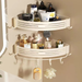 Crema bianco in stile ins home rack, cestino triangolare, rack di stoccaggio da parete per bagno in alluminio spaziale non perforato_voghion.com